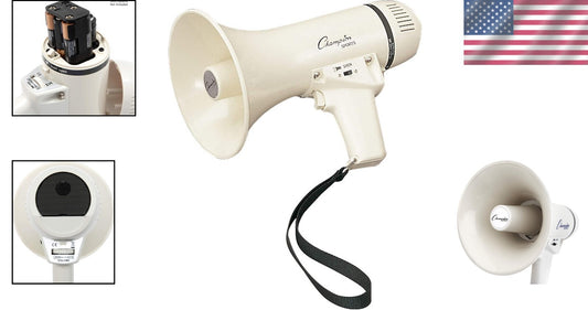Compact 800-Yard Megaphone with Siren - Ideal for Emergencies and Gatherings