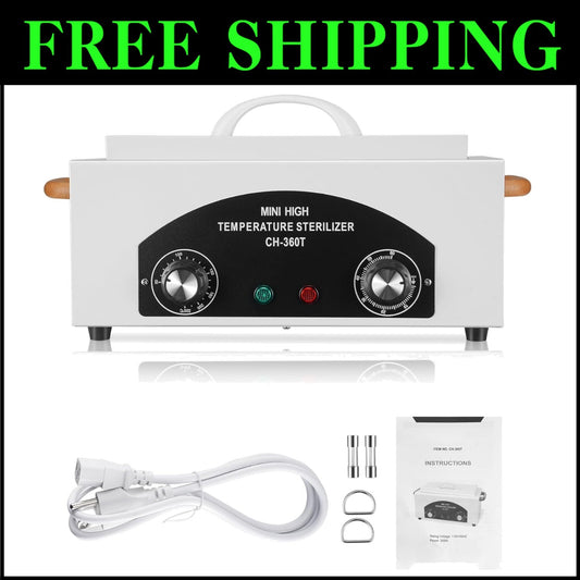 1.5L High-Temperature Sterilizer with Timer - Safe for Metal Tools and Salon Use