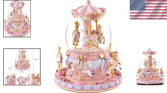 Enchanting Snow Globe Music Box: 'You Are My Sunshine' with Multi-Color Lights