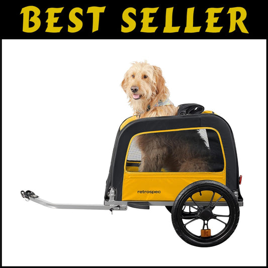 Compact Folding Pet Bike Trailer with Safety Features for Adventurous Pet Owners