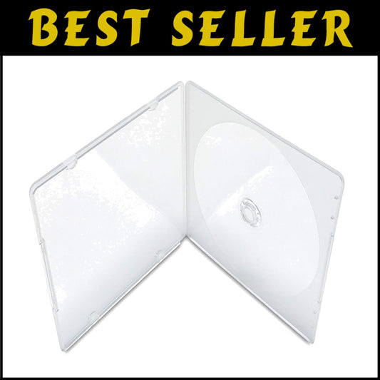 Space-Saving 100-Pack Clear Poly CD Cases - Perfect for Organizing Discs