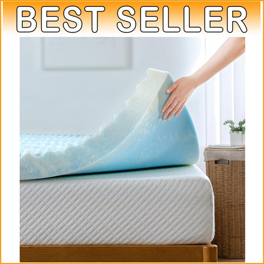 Airflow-Designed Cooling Mattress Topper - 4-Inch Twin Size for Sweet Dreams