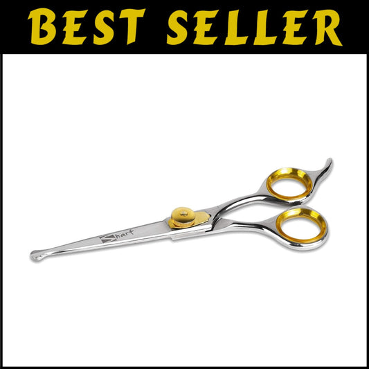 Lightweight 6.5" Gold Touch Dog Grooming Scissors - Perfect for Sensitive Areas