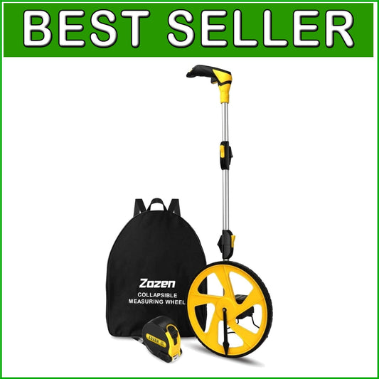 Accurate 12-Inch Measuring Wheel - Double Collapsible for Effortless Transport
