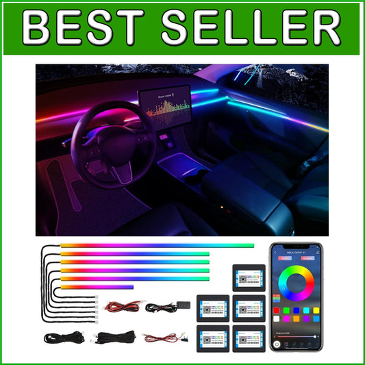 Customizable Car Interior LED Lighting Kit - Wireless APP with 16 Million Colors