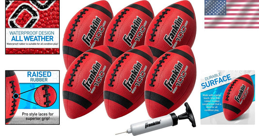 Grip-Rite Junior Footballs: Durable Outdoor Rubber Balls for Young Players