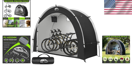 Heavy-Duty Outdoor Bicycle Storage Tent with UV Protection - Fits Multiple Bikes