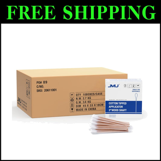 Durable 3-Inch Cotton Swabs - 10000 High-Quality Applicators for All Needs