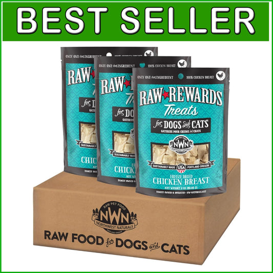 Raw Chicken Breast Treats - Human-Grade Freeze-Dried, Perfect for Dogs and Cats