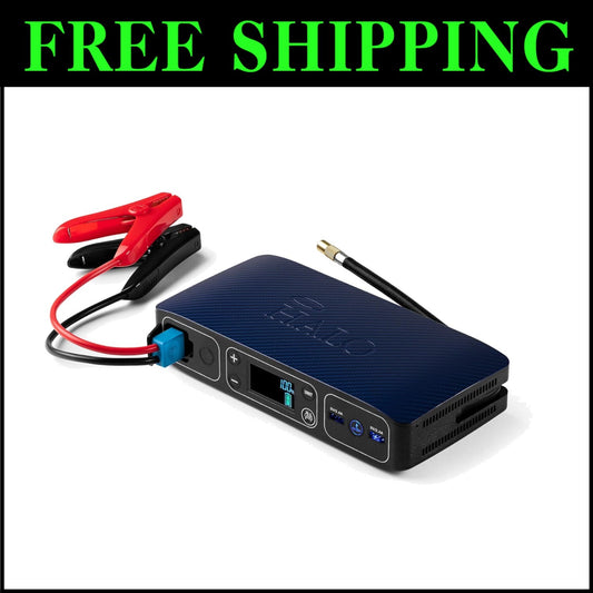 Compact Jump Starter with Air Compressor & LED Light for Roadside Emergencies