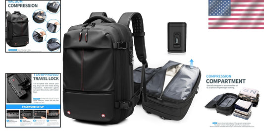 Lightweight Travel Backpack with Vacuum System and Reflective Safety Features