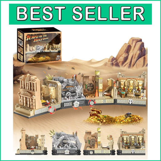 Adult & Kid-Friendly 5-in-1 Temple Building Set - Exciting 2388-Piece Adventure