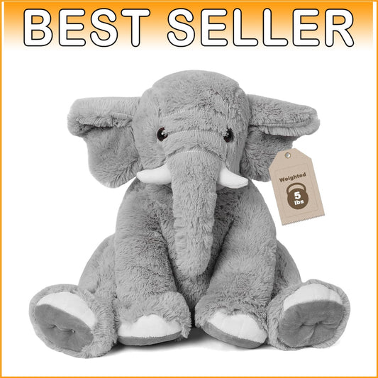 Charming 5 lbs Elephant Weighted Plush Toy – Ideal for Sensory Support & Sleep