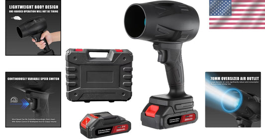 130,000 RPM Cordless Handheld Leaf Blower - Portable Mini Jet Cleaner