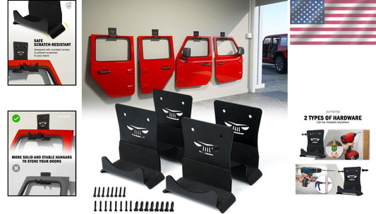 Jeep-Specific Wall Mount Storage Hangers - Easy Installation & Durable Design