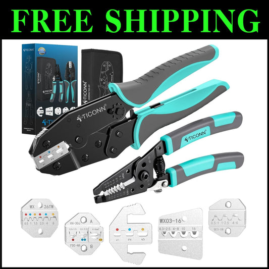 All-in-One Wire Crimp Tool Combo - Effortless Crimper for Heat Shrink Connectors
