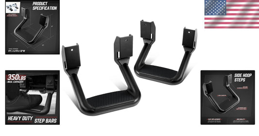 1" Diameter Stirrup Side Steps for Safety and Style - Fits Most SUVs & Pickups