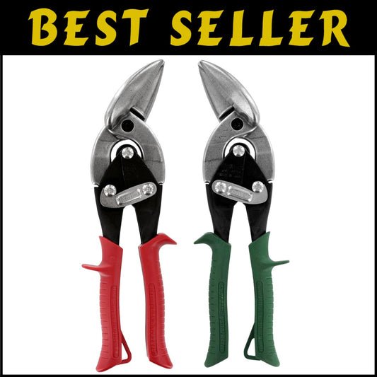 KUSH'N-POWER Offset Snip Set for Sheet Metal - Made in USA, Professional Quality