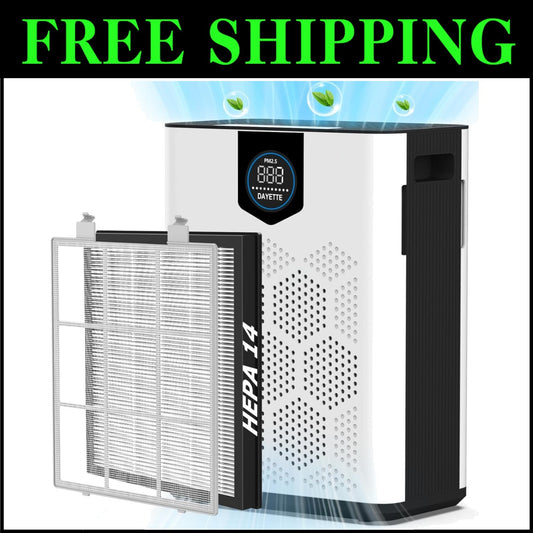 Dual Air Intake H14 HEPA Air Purifier for Home - Maintains Healthy Air Quality