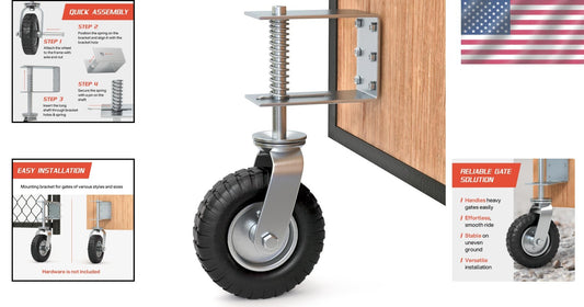 360-Degree Swivel Heavy Duty Gate Wheel for Smooth Operation on Cumbersome Gates