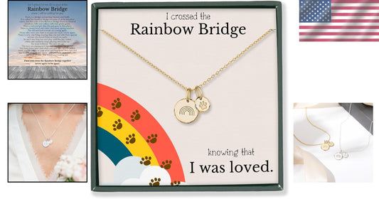 Elegant Silver or Gold Pet Memorial Jewelry - Heartfelt Sympathy Gift for Loss