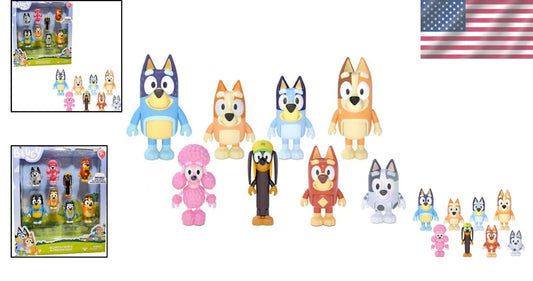 Bluey Family and Friends 8-Pack: Articulated 2.5-Inch Collectible Figures