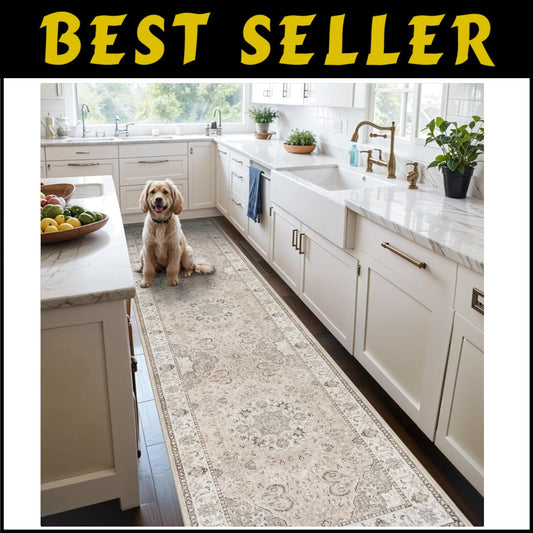 Cozy 3' x 10' Stain Resistant Runner Rug for Entryway & Living Room Style