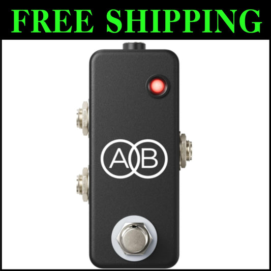 Mini A/B Guitar Signal Switch: Compact Black/Silver Pedal for Musicians