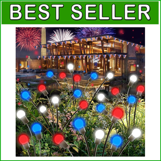 Brighten Your Garden with Solar 4th of July Lights - 8 Durable LED Decorations