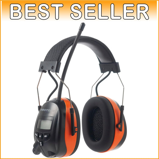 Digital AM/FM Radio Headphones with 25dB Noise Reduction for All-Day Comfort