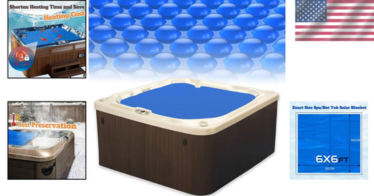 Energy-Saving Solar Pool Cover 12Mil: 6x6 Ft Blanket for Inground/Above-Ground