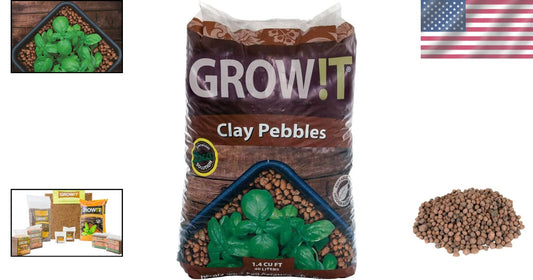 Versatile 40L Brown Clay Pebbles - Ideal for Gardening, Hydroponics & Décor