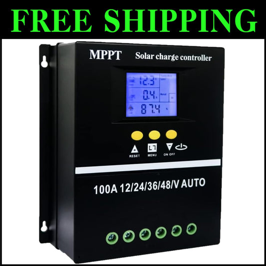 Multi-Functional 60A MPPT Solar Controller with Backlit LCD and Compact Design