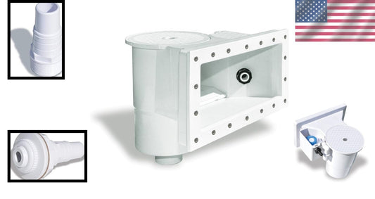 Durable Thru-Wall Pool Skimmer Kit with Large Debris Basket & Easy Installation