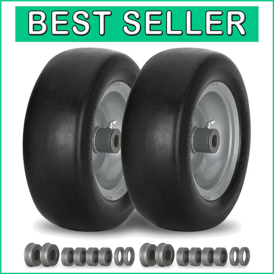 Maintenance-Free 11" Lawn Mower Tires with Smooth Tread for Ultimate Lawn Care