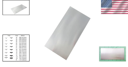 Custom Jewelry Blank: 6" x 3" 24 Gauge Sterling Silver Sheet, Polished Finish