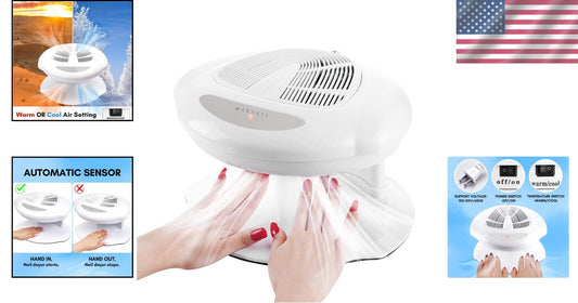 400W Air Nail Dryer with Automatic Sensor - Warm & Cool Options for Home & Salon