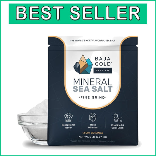 Traditional Harvested Mineral Sea Salt – 5 lb for Rich Flavor in Culinary Dishes
