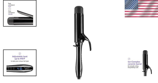 Quick-Heating 1.75" Ceramic Curling Iron for All Hair Types - Voluminous Waves