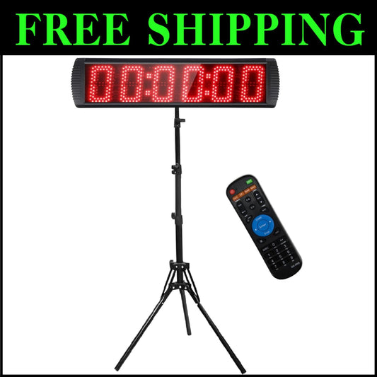 Professional Remote Control LED Race Clock - Essential Timing Tool for Events