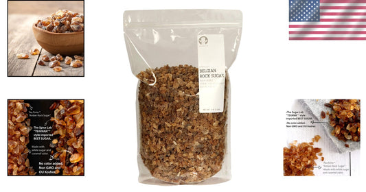 Versatile 5lbs Belgian Brown Rock Sugar – Ideal for Baking, Beverages & Desserts