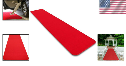 3 Feet x 15 Feet Red Carpet Aisle Runner - Perfect for Housewarming Occasions