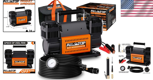 Fast & Reliable 150 PSI 12V Compressor Kit – Perfect for Vehicles & Sports Gear