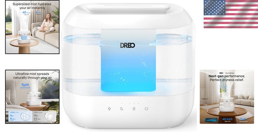 Whisper-Quiet 4L Humidifier with Night Light – Ideal for Baby Nursery & Bedroom