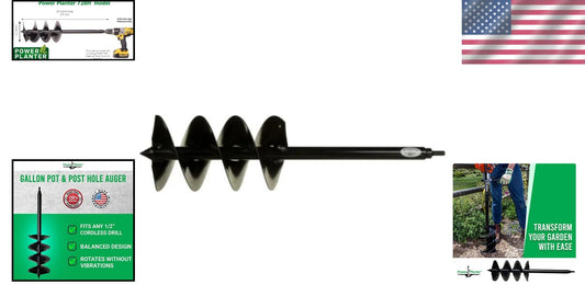 7" x 28" Heavy-Duty Auger Drill Bit — Ideal for Planting Potted Plants & Posts