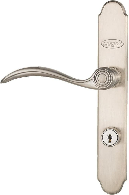 Ergonomic Brushed Nickel Handle Set with QuickFit Lock for Easy Installation