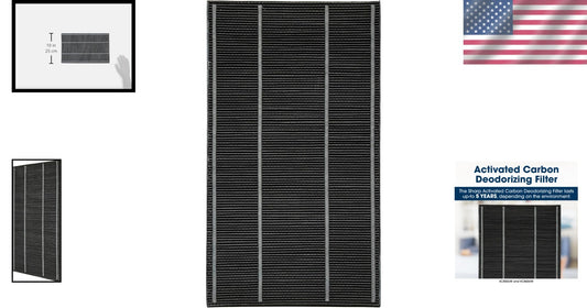 Activated Carbon Replacement Filter for Sharp Plasmacluster KC-850U Air Purifier