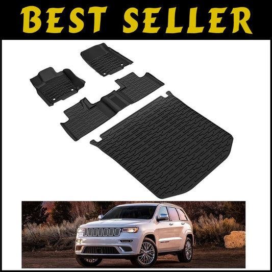Rugged TPE Floor Mats with Lifetime Warranty for 2016-2021 Jeep Grand Cherokee