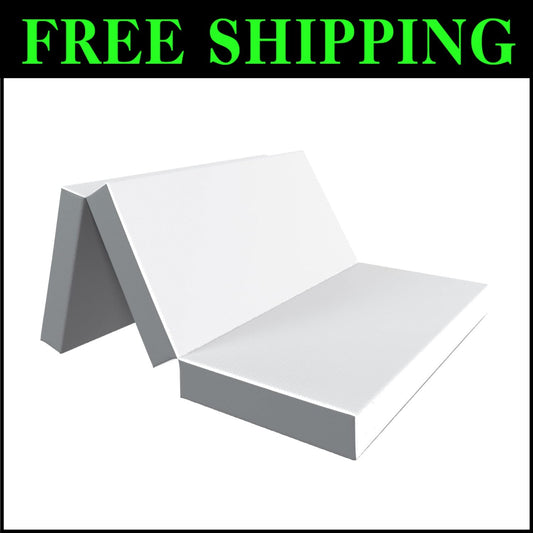 Luxury Gel Memory Foam Trifold Mattress with Washable Cover - Full Size Comfort