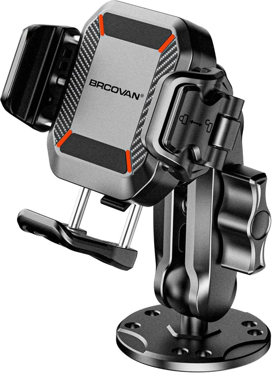 360-Degree Adjustable Phone Holder with Easy Install Base for Safe Navigation